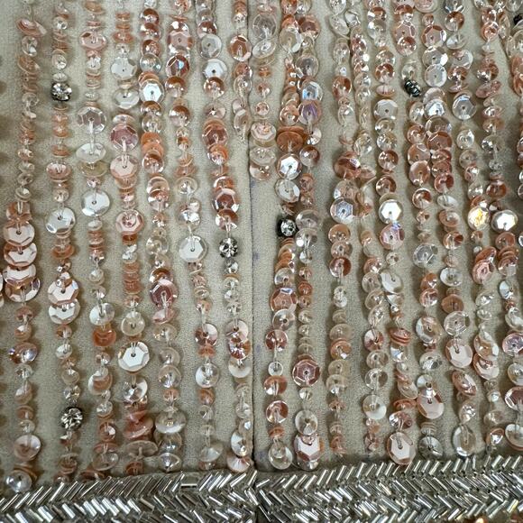 Mac Duggal NWT Size 6 Nude High Neck Embellished Belt Dress Wedding 10509 $298 - Picture 10 of 16